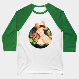 girl in the forest is observed retro vintage Baseball T-Shirt